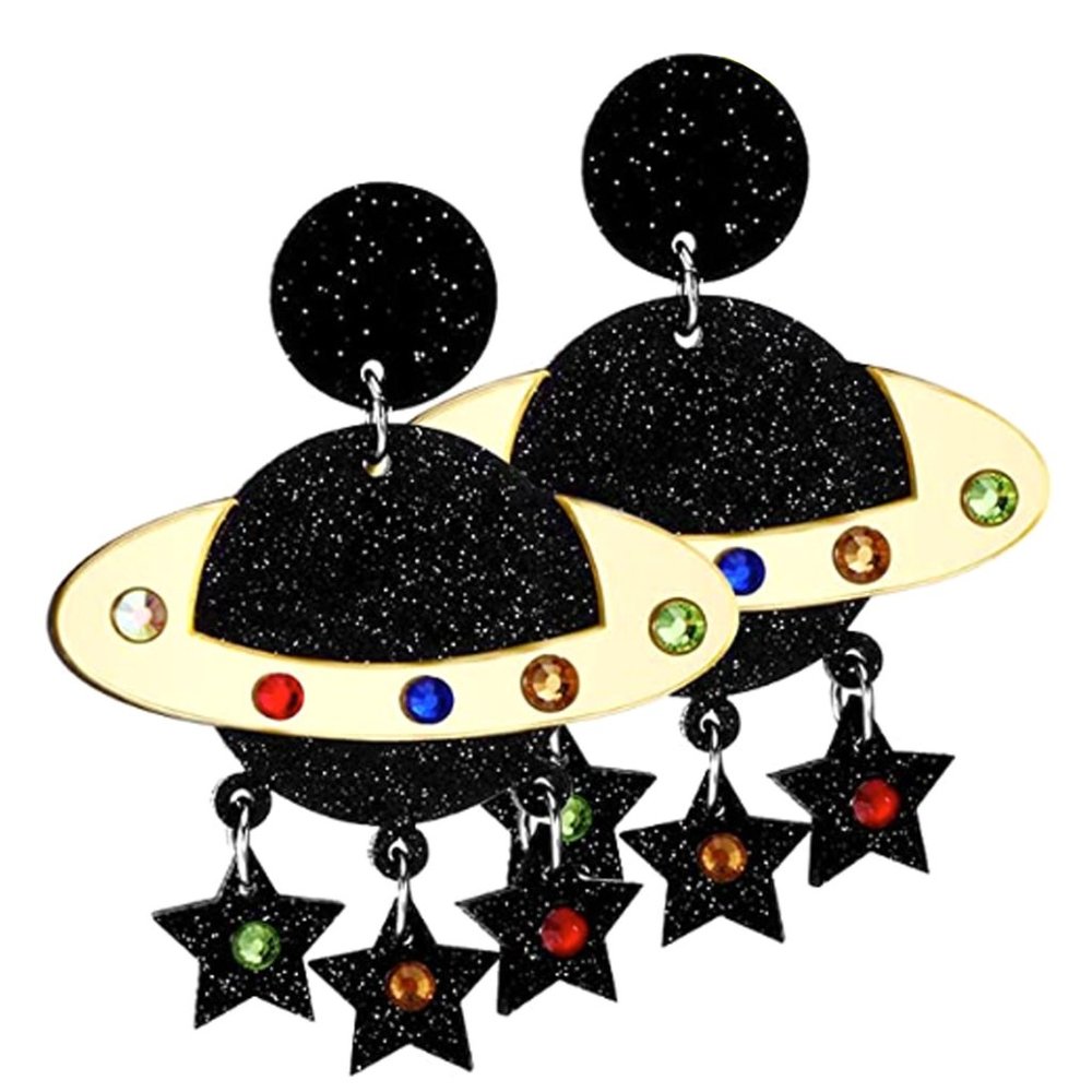 Planet Gleam Resin Earrings